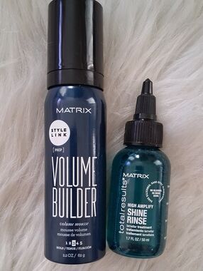 Matix Volume Builder Mousse & Shine Rinse High Amplify Treatment